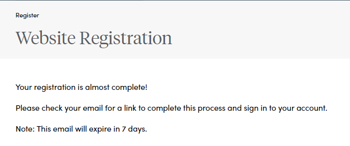 Web Registration