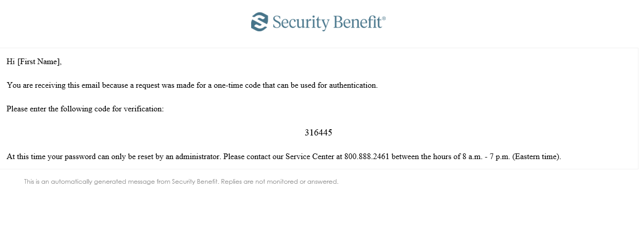 Email for Two-factor Authentication